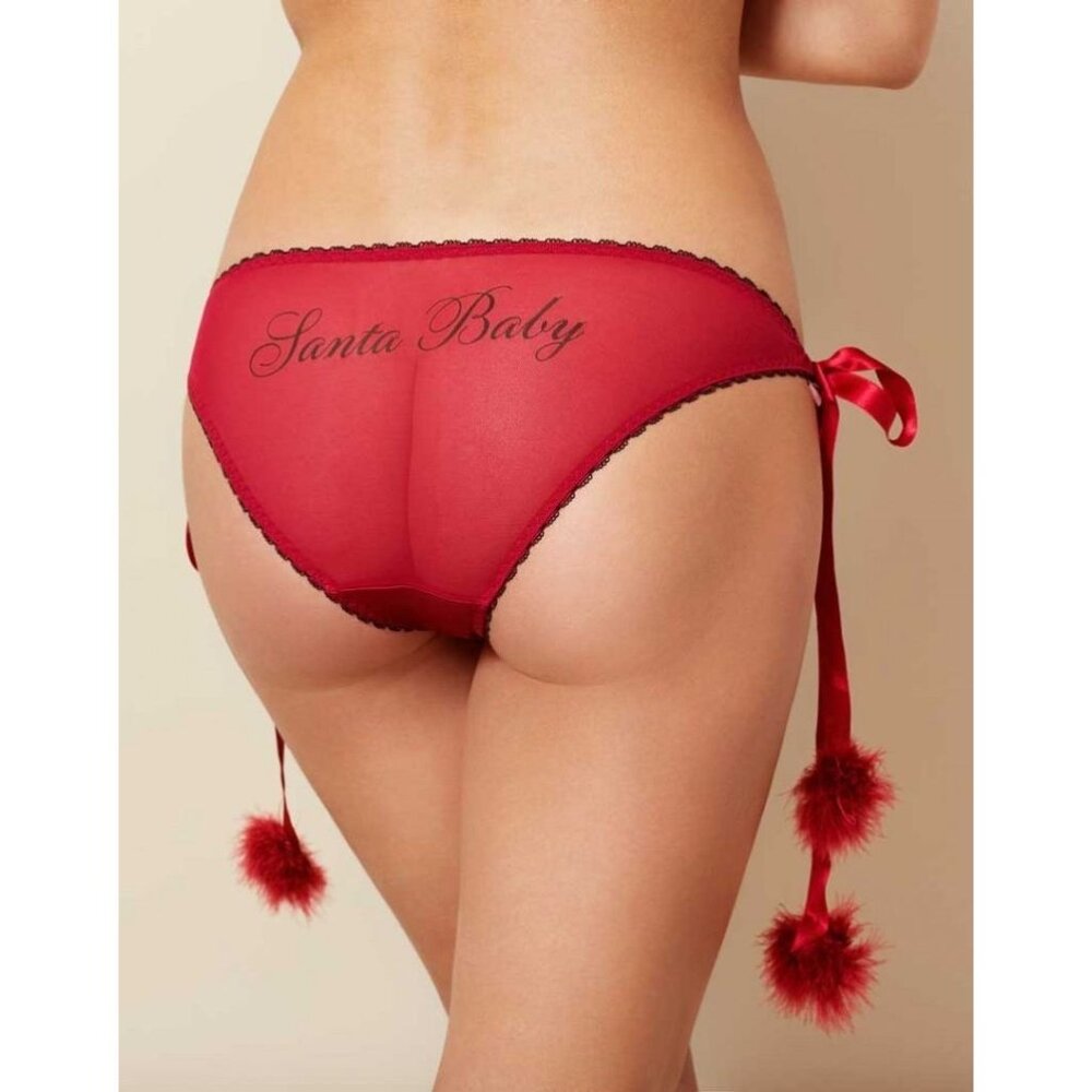 Agent Provocateur Noellah Santa Baby Red Brief M/L New
